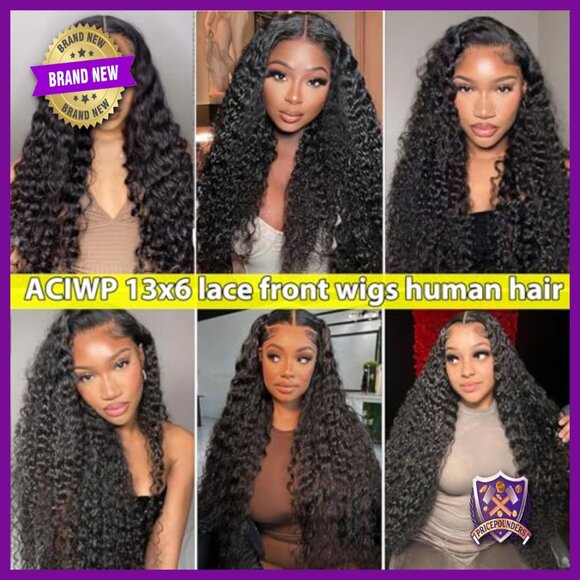 Deep Wave Lace Front Wig 13x6 HD Human Hair Pre Plucked 28 Inch main image 2